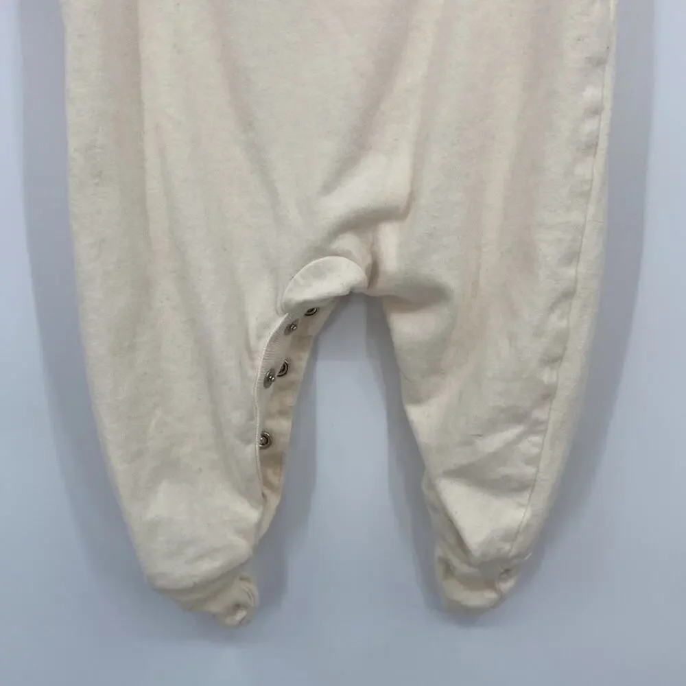 Baby Gap Unisex Organic Cotton Off White Sleeper/ Footie Size 0-3 Months